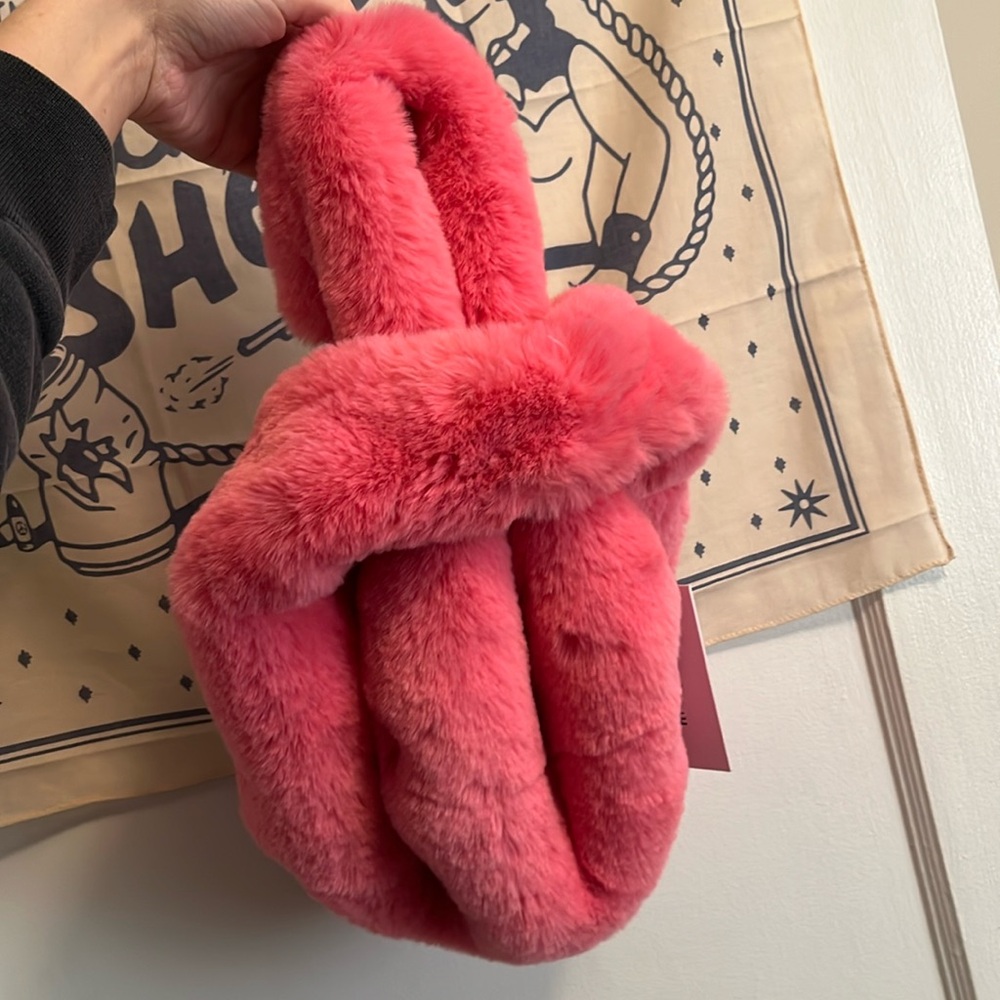 Ducie London Pink faux fur purse